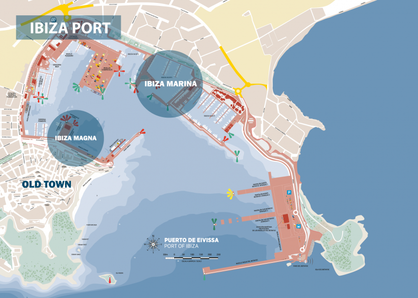 Ibiza Port map